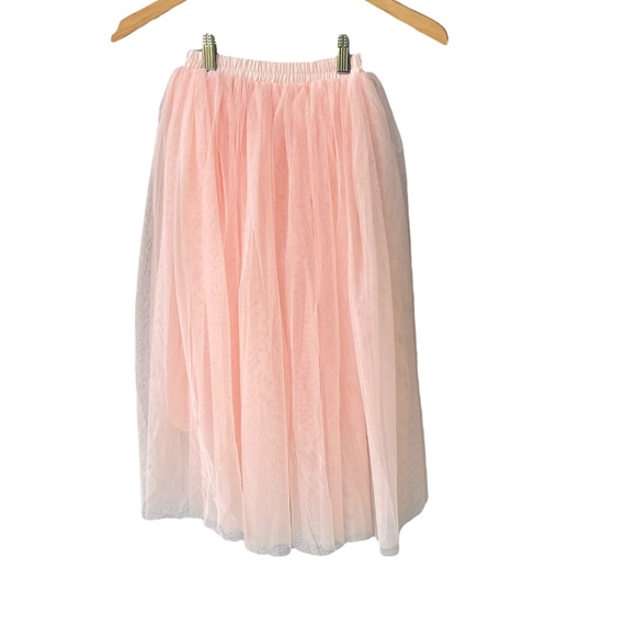 Girls Blush Pink Maxi Length Tulle Skirt Sz. S/M | Elastic Waist, NWOT - Picture 2 of 5